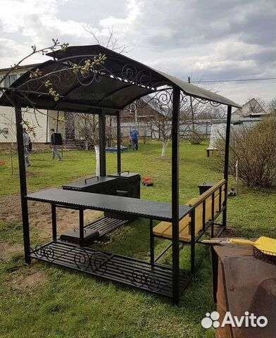 Мангал с крышей, беседка с мангалом