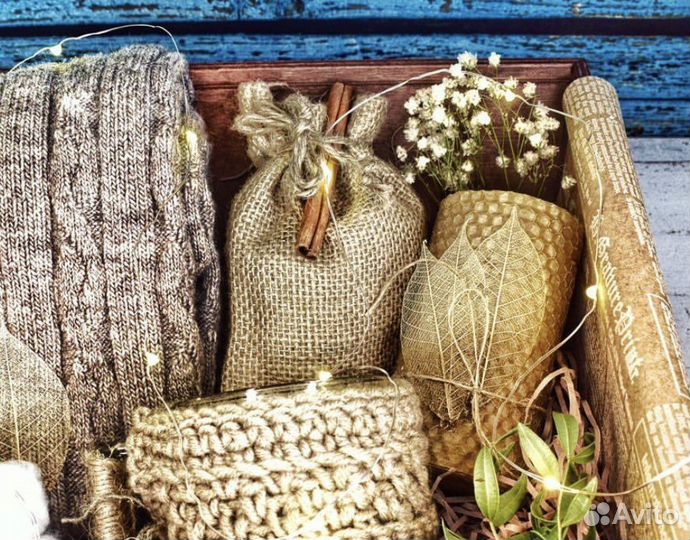 Мешочки из льна для декора и хранения