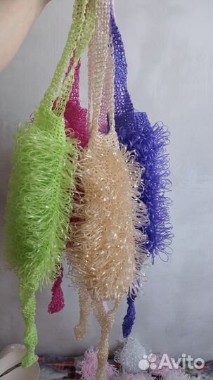 Мочалка для тела, пропеленовая, ручная работа