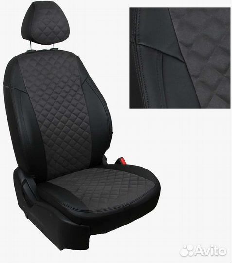 Авточехлы nissan X-trail T32 алькантара ромб