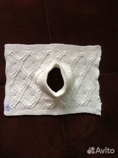 Шапка зимняя для девочки р.48-50 + манишка