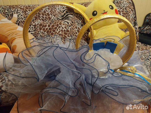 Свадебные кольца на машину