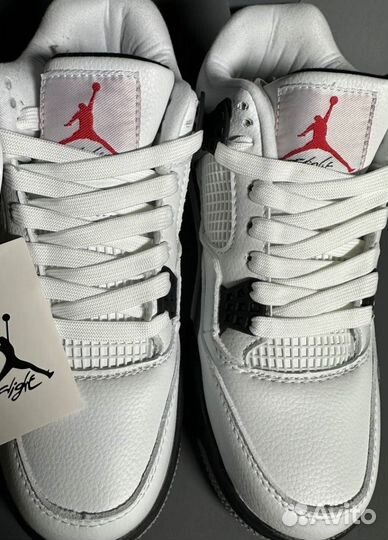 Кроссовки Air Jordan 4 White Oreo Люкс