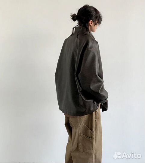 Бомбер Yohji yamamoto type leather bomber