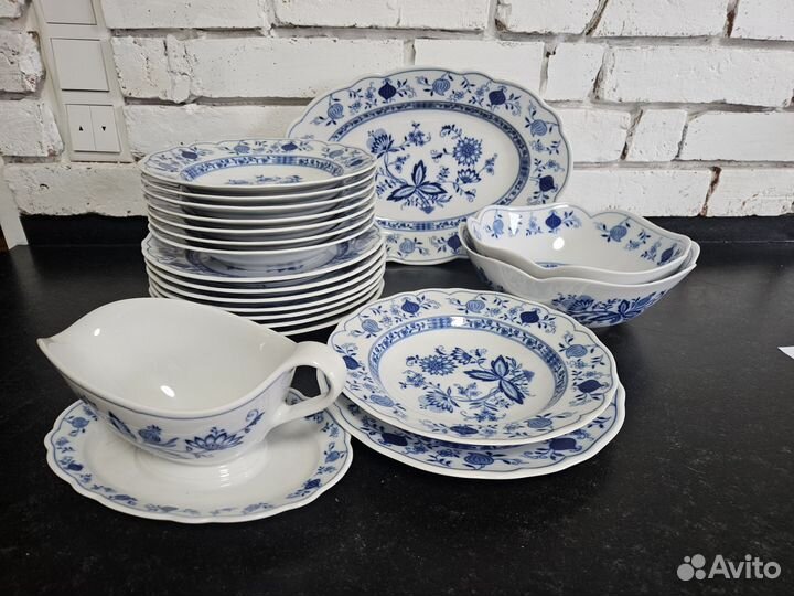 Столовый сервиз Tirschenreuth посуда #синий лук