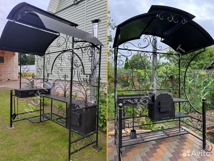 Мангал с крышей