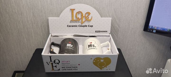 Парные кружки для влюбленных Мистер и Миссис