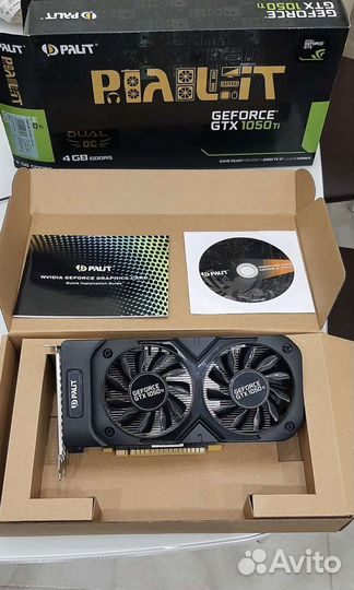 Видеокарта Palit GeForce GTX 1050 ti dual OC 4GB