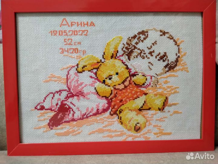 Метрика, ангелочки вышивка крестиком