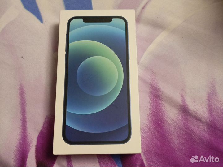 Коробка от iPhone 12синий 64гб