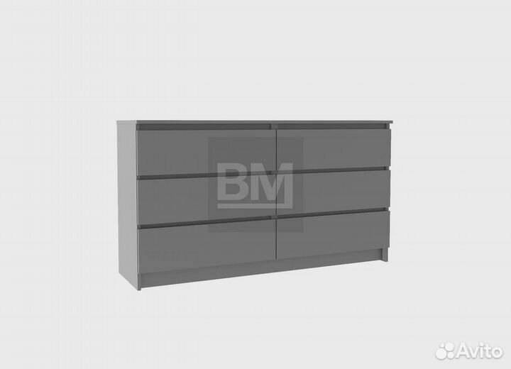 Комод Белый без ручек, в наличии