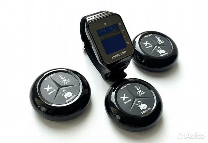 Кнопка вызова официанта с часами в кальянную