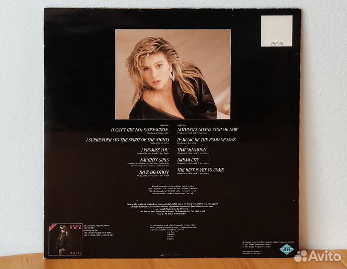 Samantha Fox – Samantha Fox (винил, LP), 1987