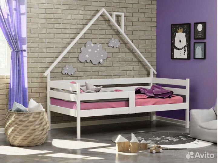 Кроватка MY place для малыша из натурального дерев