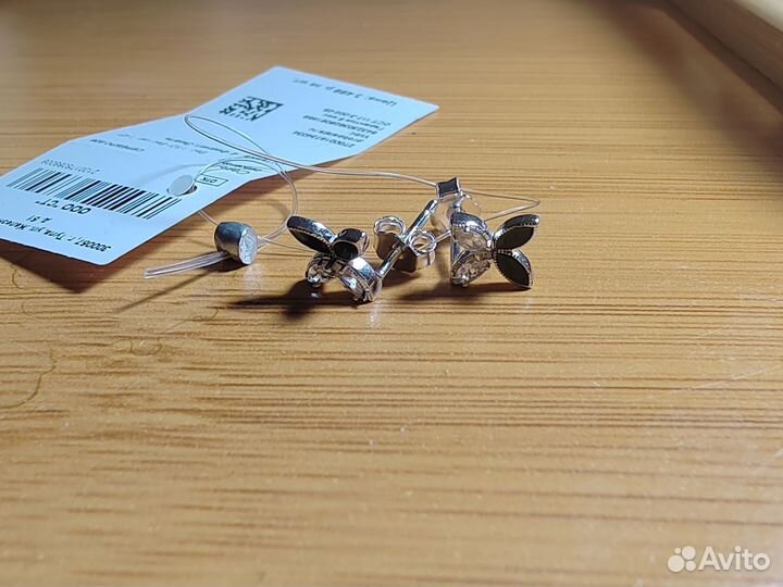 Серьги серебро 925