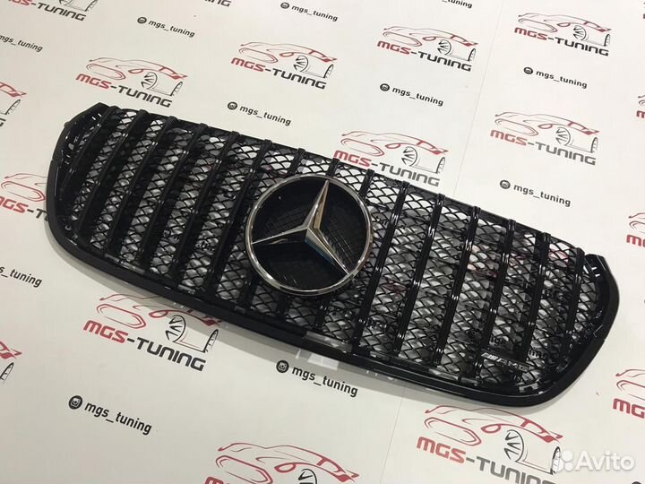 Решетка на Mercedes X-Class GT- All Black + AMG