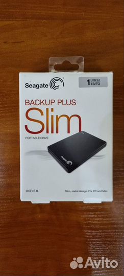 Внешний жёсткий диск Seagate Backup Plus Slim 1TB