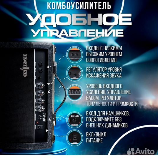 Комбоусилитель для электрогитары DR sound 25 Вт