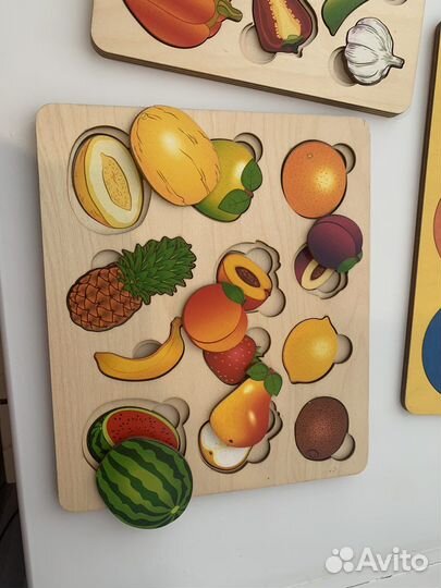 Деревянные пазлы вкладыши