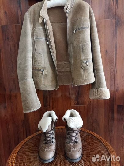 Дубленка зимняя размер 44-46