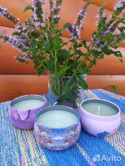 Свечи из соевого воска ручной работы