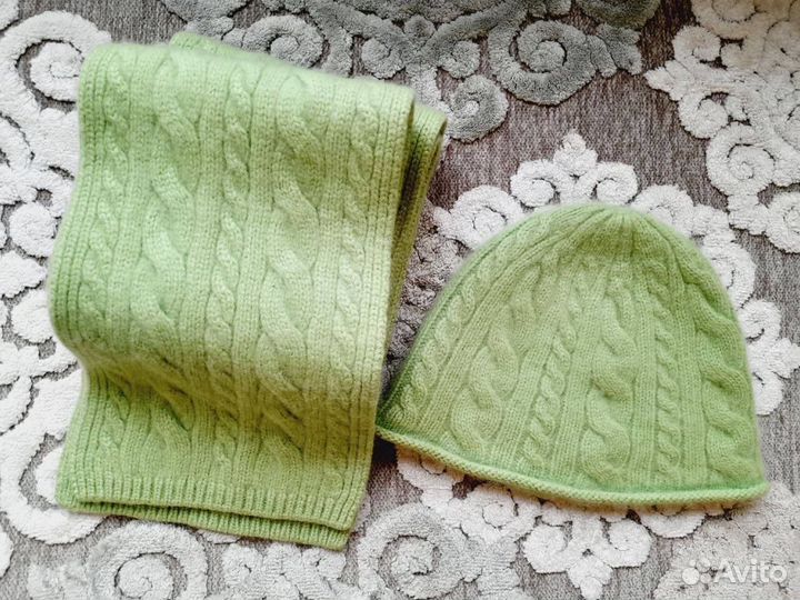 Шапка и шарф кашемир Land's End