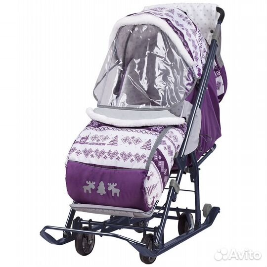 Санки коляска комбинированная Nika