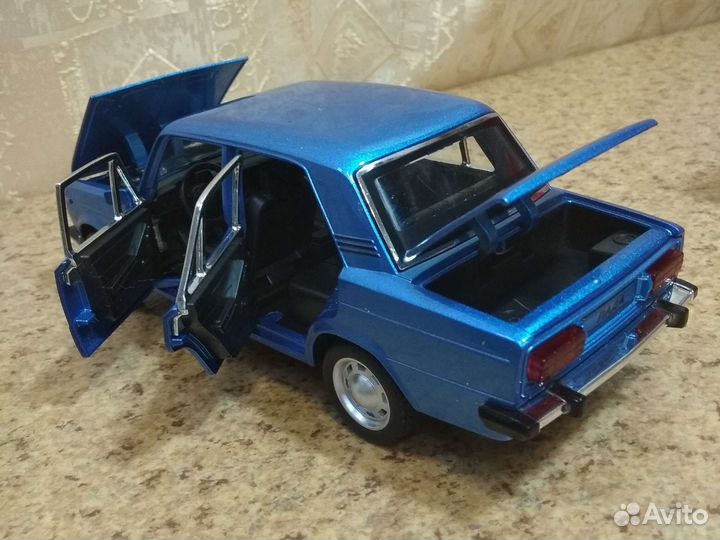 Ваз-2106 голубой металлик модель 1:24