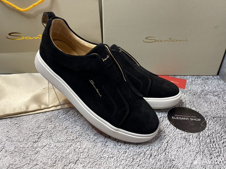 Слипоны Santoni мужские