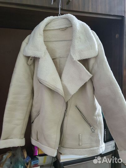 Дубленка авиатор женская, 46 размер