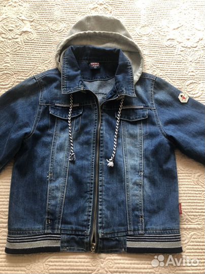 Джинсовая куртка на замке р 122-128