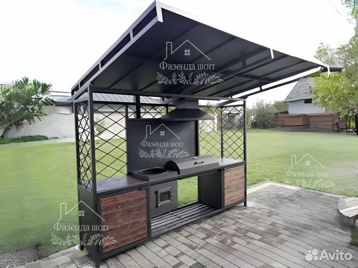 Мангал Loft с крышей