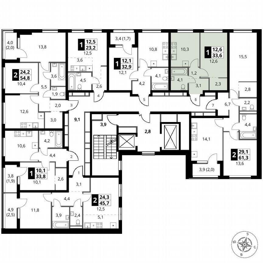 Квартира-студия, 33,6 м², 2/16 эт.