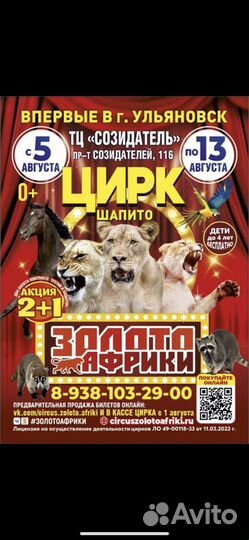 Билеты в цирк