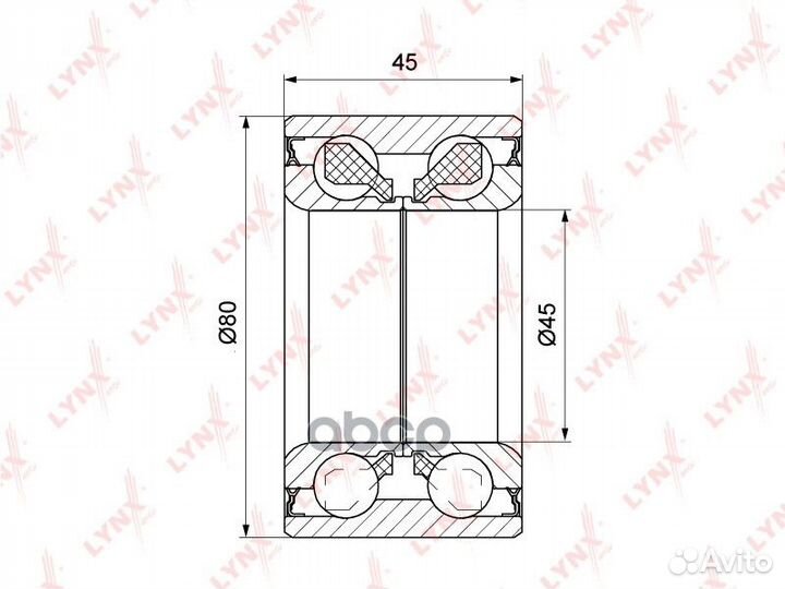 Комплект подшипника ступицы колеса перед WB