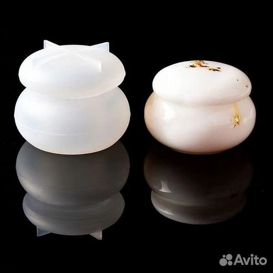 Силиконовая форма подсвечник маленький для гипса