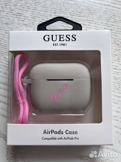 Чехол для Airpods Pro / кейс на эирподс про Guess