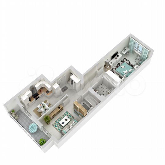 2-к. квартира, 55,1 м², 8/11 эт.