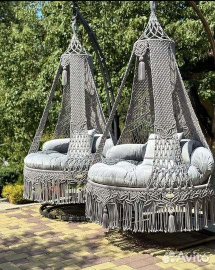 Подвесные качели, шатры, столики