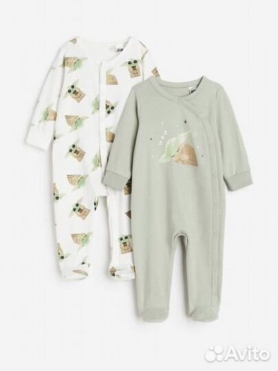 Комплект слипов h&m 2шт новое 68р