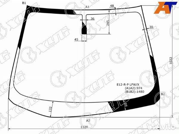 Стекло лобовое nissan note