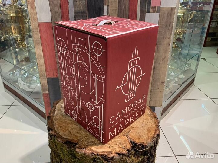 Самовар дровяной 6 л «Репка гранная», томпаковый