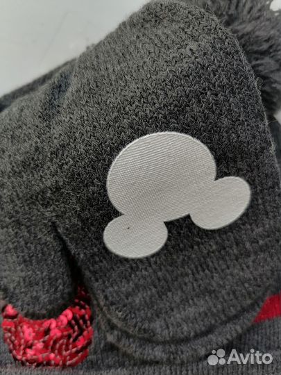 Новый комплект шапка+варежки 54см OVS