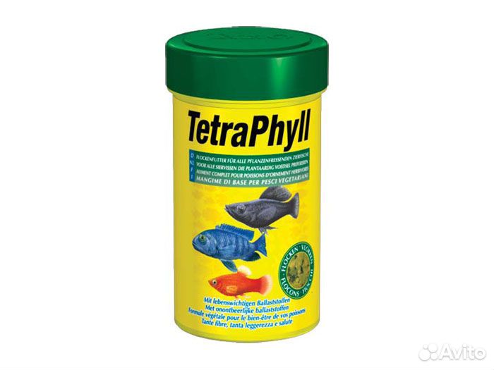Tetra Phyll 100мл Корм для всех видов рыб, растите