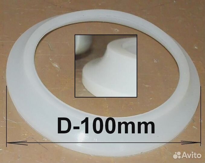 Прокладка фланца в/н, силикон D-100mm / d-70mm