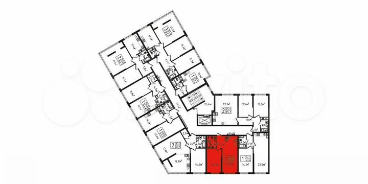1-к. квартира, 43,2 м², 9/9 эт.