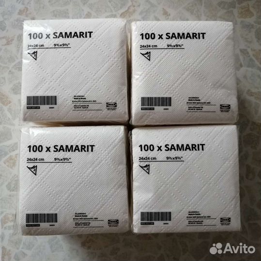 Салфетки самарит белые и цветные IKEA