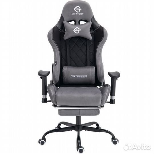 Игровое, геймерское компьютерное кресло велюр