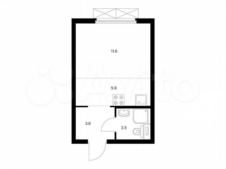 Квартира-студия, 23,6 м², 20/33 эт.