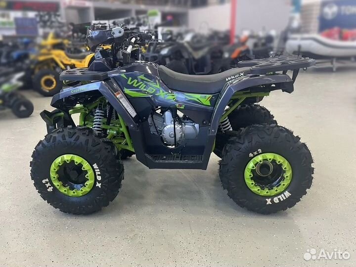 Квадроцикл Motoland wild X 125 черно-зелёный
